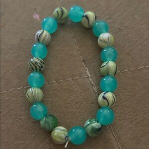 Green and Blue Beaded Bracelet